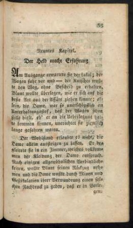 Neuntes Kapitel. Der Held macht Erfahrung.