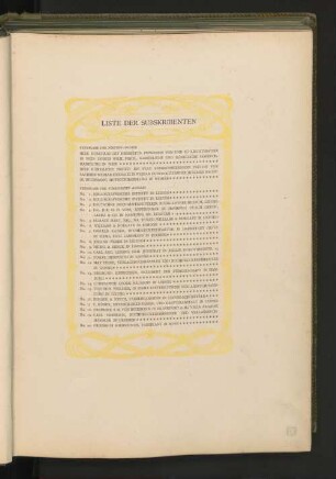 Liste der Subskribenten