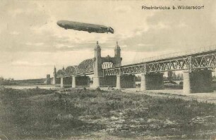 Erster Weltkrieg - Postkarten "Aus großer Zeit 1914/15". "Rheinbrücke b. Wintersdorf"