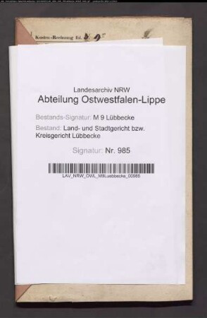 Erblasser: Ortgies, Karl: