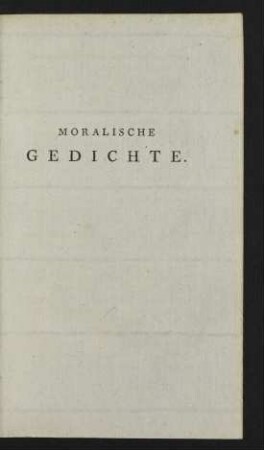 Moralische Gedichte