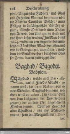 Bagdad, Bagodet, Babylon