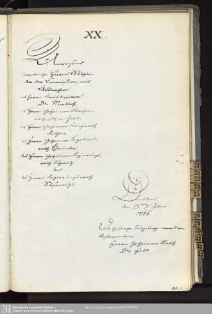 XX., 19. Juni 1856