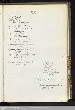 XX., 19. Juni 1856