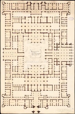 Preußisches Parlament, Berlin Schinkelwettbewerb 1869: Grundriss EG
