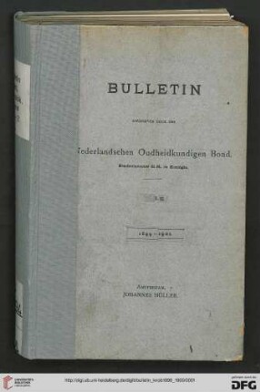 1: Bulletin van den Nederlandschen Oudheidkundigen Bond