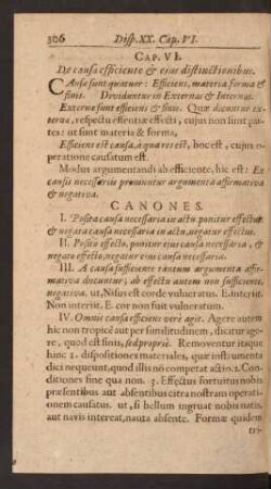 Cap. VI. De causa efficiente et ejus distinctionibus.