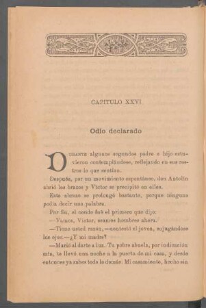 Capítulo XXVI - Odio declarado