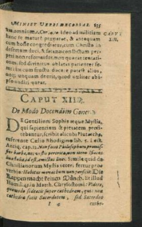 Caput XIII. De Modo Docendi in Genere.