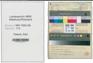 Entnazifizierung Karl Ferenz , geb. 05.01.1902 (Ingenieur)