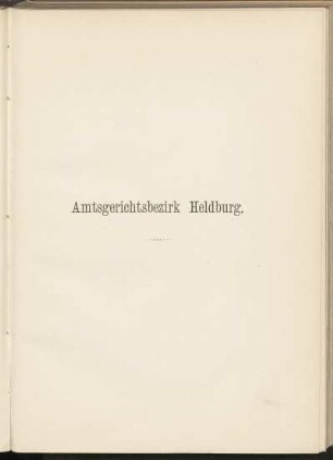 Amtsgerichtsbezirk Heldburg.