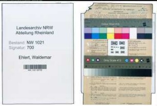 Entnazifizierung Waldemar Ehlert , geb. 07.07.1893 (Lehrer)