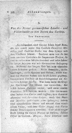 Von der Römer germanischen Länder- und Völkerkunde zu den Zeiten des Tacitus / von [Prof. Rommel]