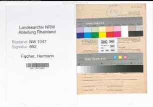 Entnazifizierung Hermann Fischer , geb. 19.08.1901 (Angestellter)