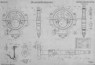Kurbelwelle und Exzenter, Konstruktionszeichnungen : Technikgeschichte | Maschinenbau | Maschinenelemente | Transmissionen, Getriebe