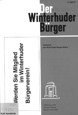 Heft IV / August 1991 : Zeitschrift des Winterhuder Bürgervereins