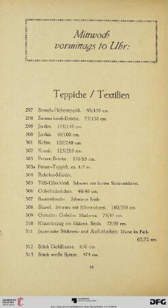 Mittwoch vormittags 10 Uhr (Nr. 297-609)