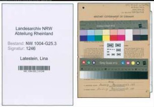 Entnazifizierung Lina Latestein , geb. 16.02.1886 (Kauffrau)
