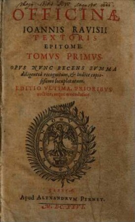 Officinae epitome, 1