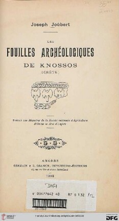 Les fouilles archéologiques de Knossos (Crète)