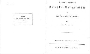 Chronologischer Abriß der Weltgeschichte