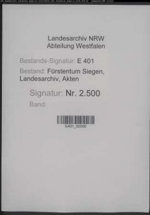 Spezifikation und Verzeichnis des Dienstgeldes von den zum fürstlichen Hof zu Winchenbach gehörenden vier Dörfern