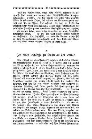 18. Im alten Schlosse zu Kölln an der Spree