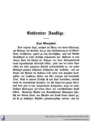 Entferntere Ausflüge.