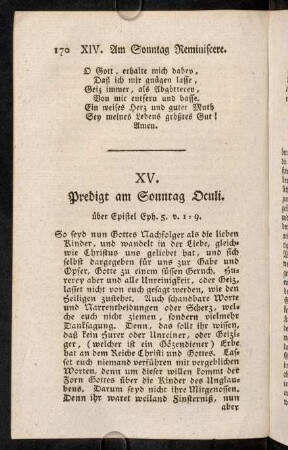 170-182, XV. Predigt am Sonntag Oculi.