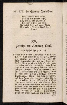 170-182, XV. Predigt am Sonntag Oculi.