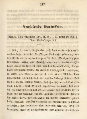 Leuchtende Kartoffeln