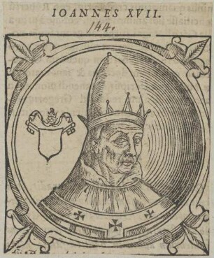 Bildnis von Papst Ioannes XVII.