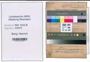 Entnazifizierung Heinrich Bang , geb. 14.12.1888 (Lademeister)