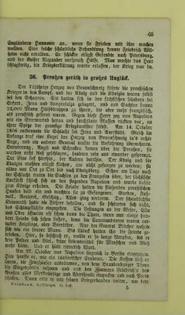 36. Preußen geräth in großes Unglück