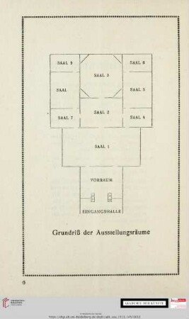 Grundriß der Ausstellungsräume