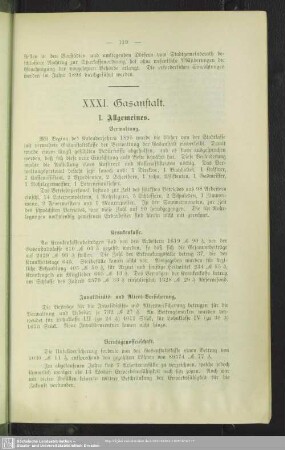 XXXI. Gasanstalt