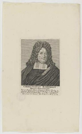 Bildnis des Christianvs Kortholt