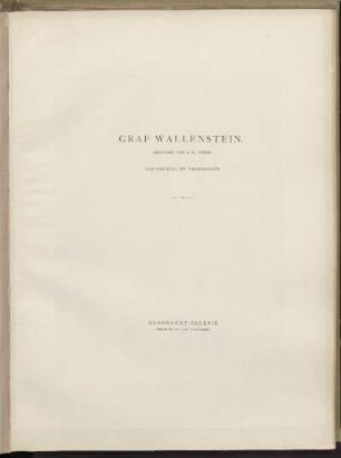 Graf Wallenstein.