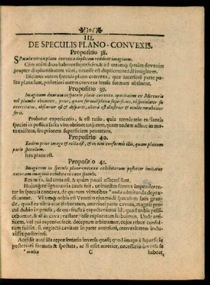 III. De Speculis Plano-Convexis.