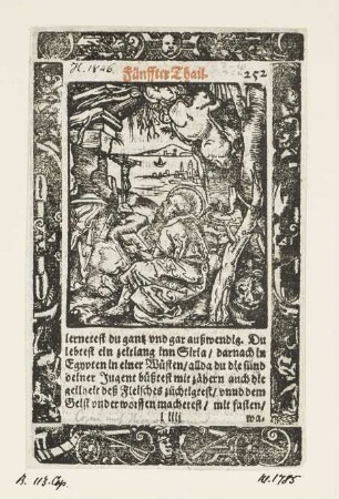 Heiliger Hieronymus in der Felsengrotte, aus: "Seelengarten"