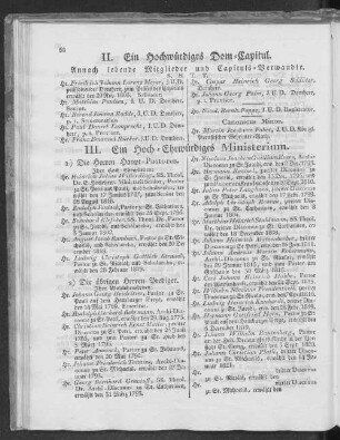 III. Ein Hoch-Ehrwürdiges Ministerium.