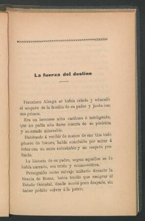 La fuerza del destino