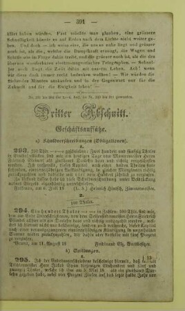 Dritter Abschnitt. Geschäftsaufsätze