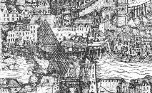 Görlitz. Vierradenmühle, aus: Stadtansicht von 1565
