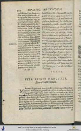 VITA SANCTI MARCI PER divum Hieronymum