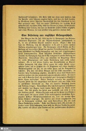 Eine Befreiung aus englischer Gefangenschaft