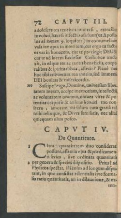 Caput IV. De Quantitate.