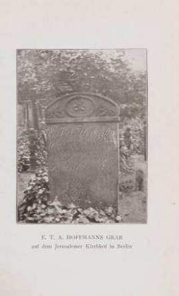 E. T. A. Hoffmanns Grab auf dem Jerusalemer Kirchhof in Berlin