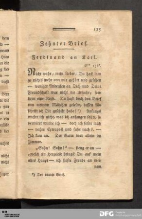 Zehnter Brief.