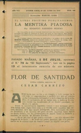 1924008346: Flor de santidad : novela inédita